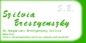 szilvia brestyenszky business card